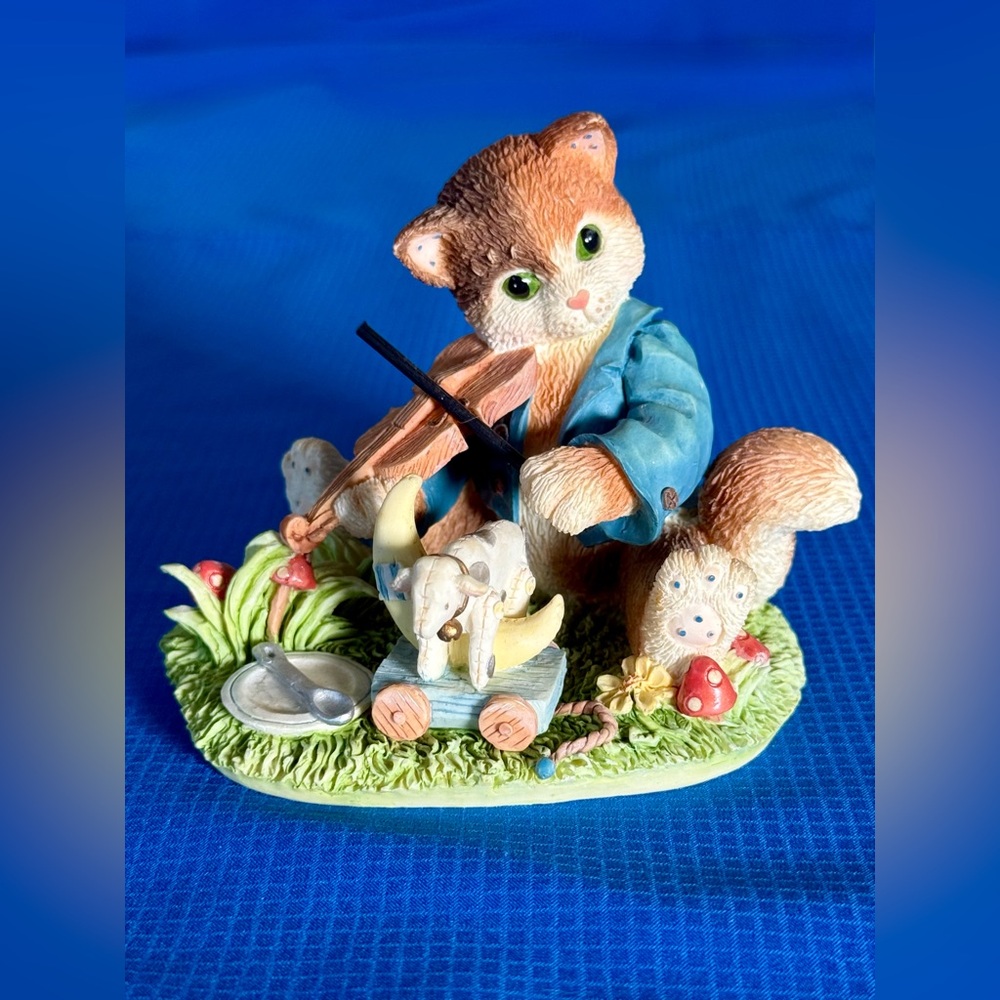 VTG ~ ENESCO Calico Kittens ~ “Hey Diddle Diddle The Cat and the Fiddle” Retired